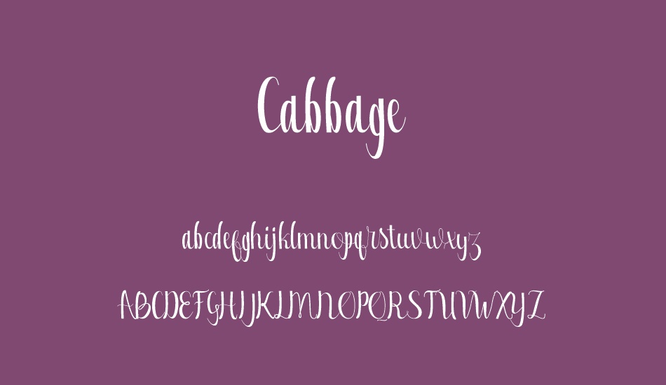 cabbage-free font