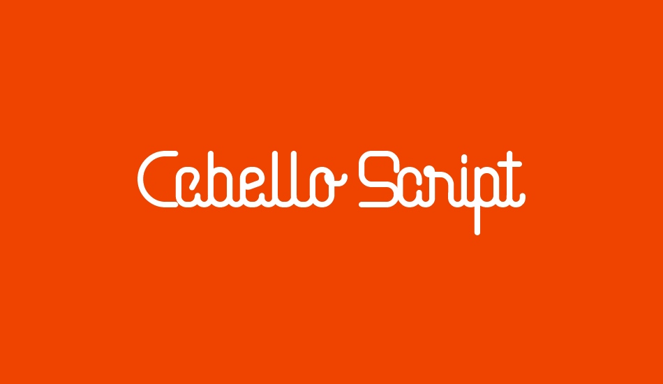 Cabello Script font big