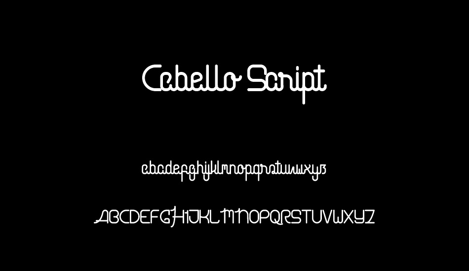 Cabello Script font