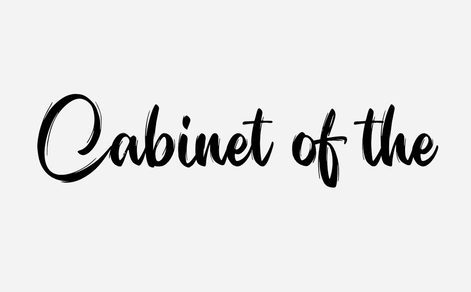 Cabinet of the Outlander font big