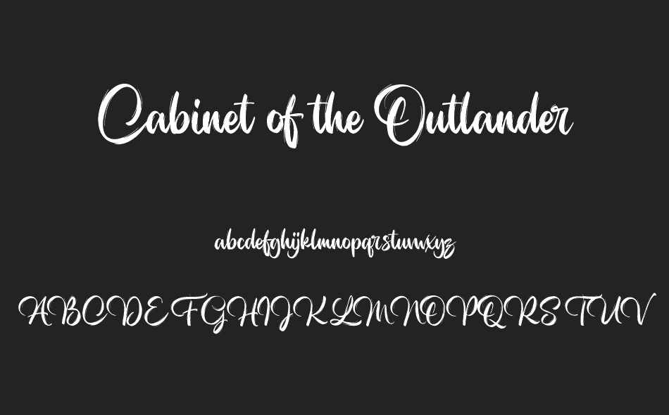 Cabinet of the Outlander font