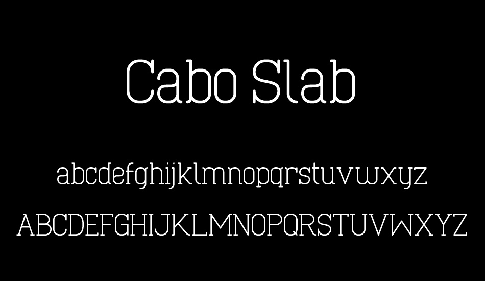 Cabo Slab Regular font