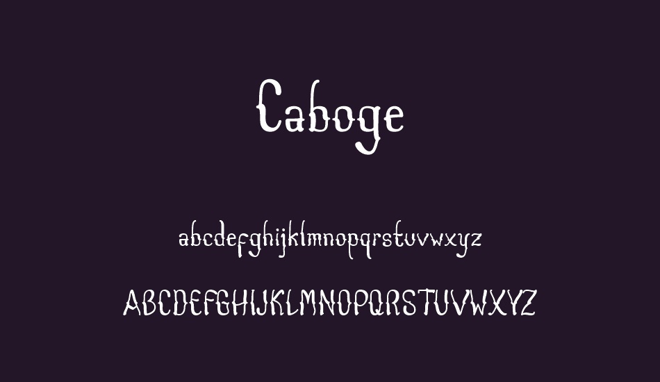 Caboge font