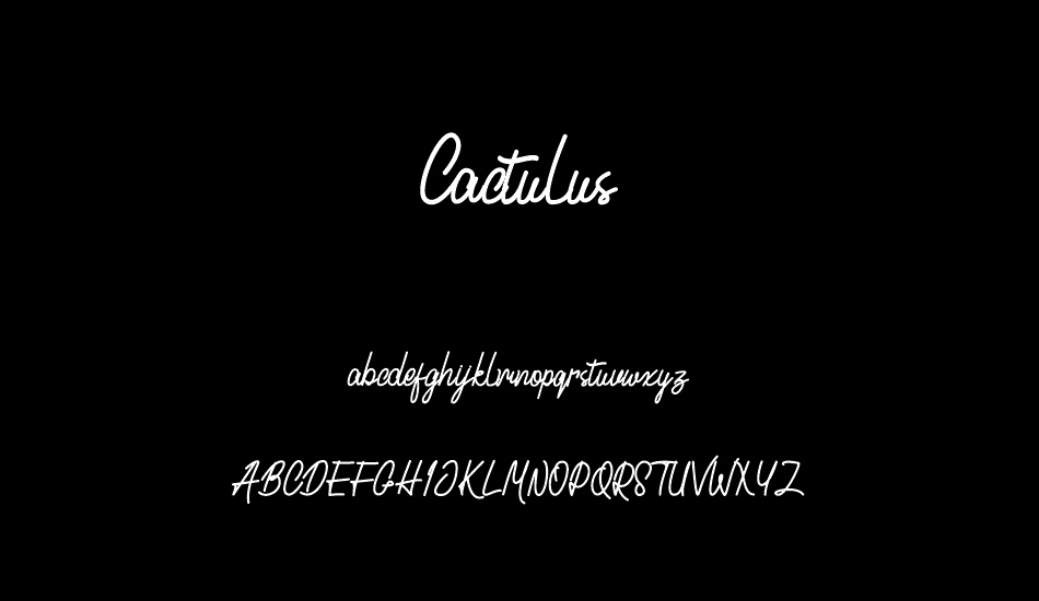 Cactulus font