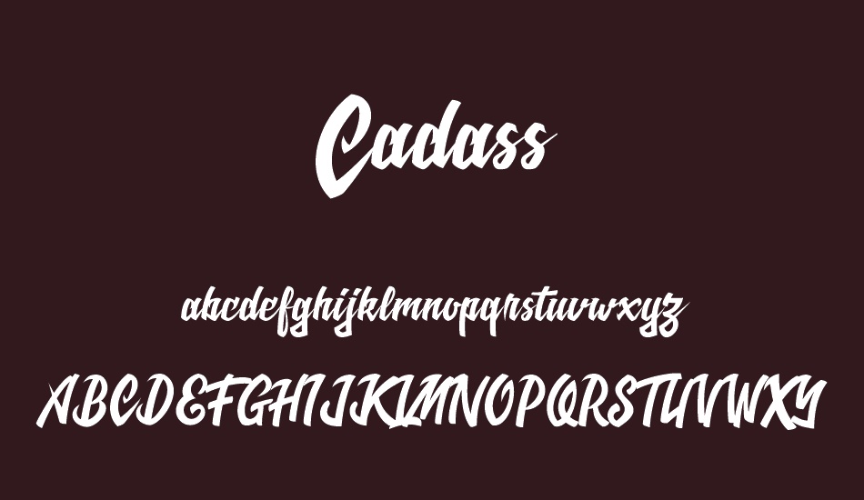 Cadass Demo font