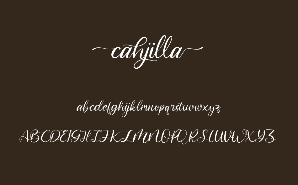 Cahjilla font