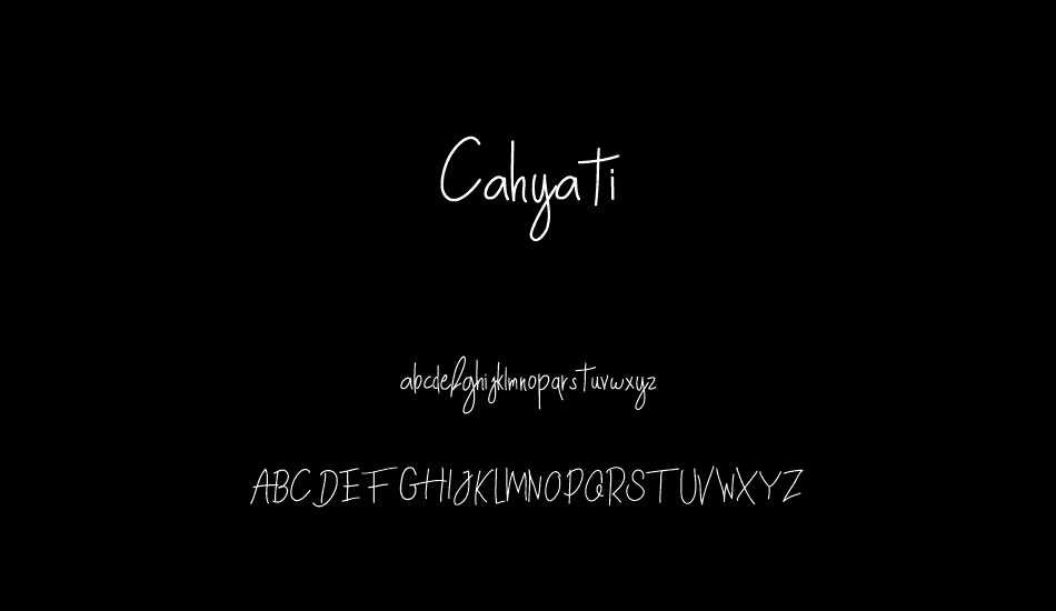 Cahyati font