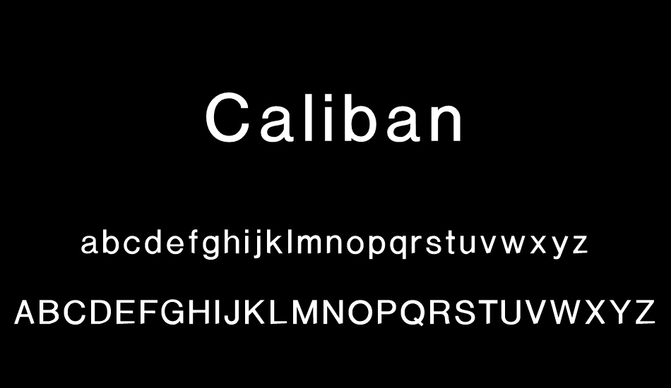 Caliban font