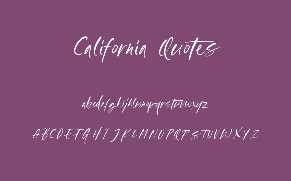 California Quotes font