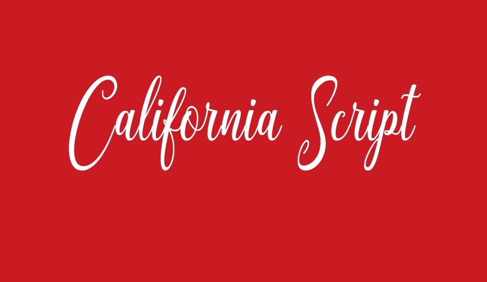 California Script font big