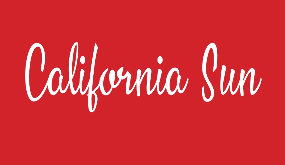 California Sun Personal Use font big