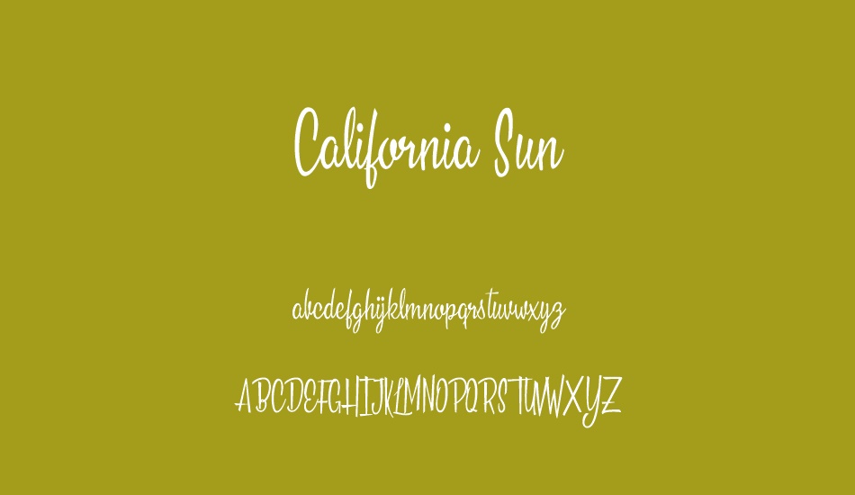 California Sun Personal Use font