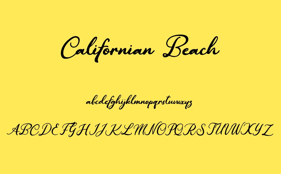 Californian Beach font