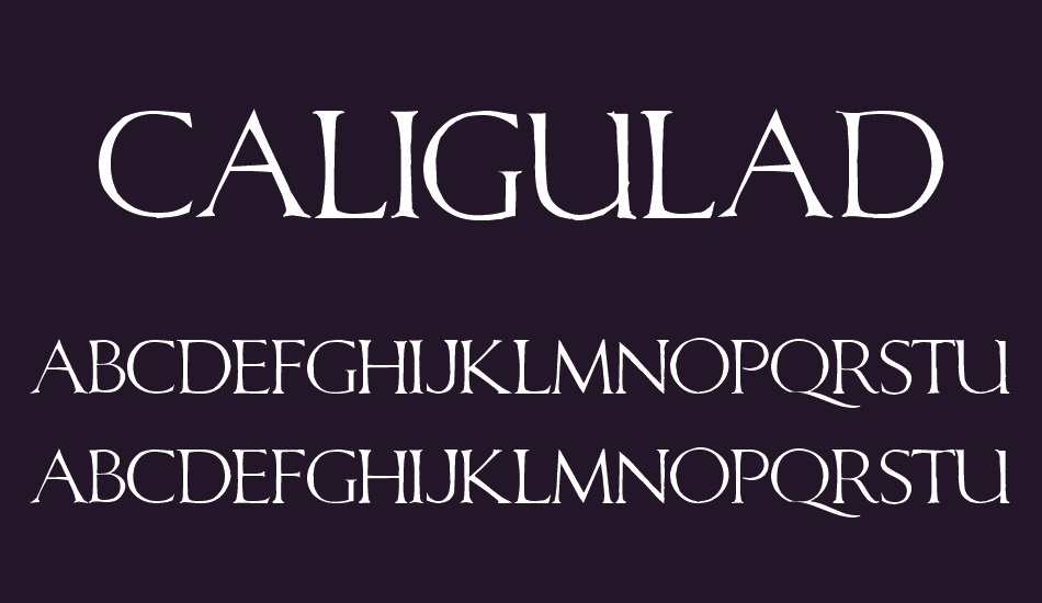 CaligulaDodgy font