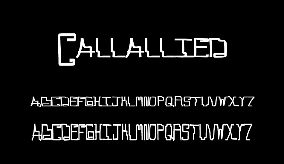 Callallied font