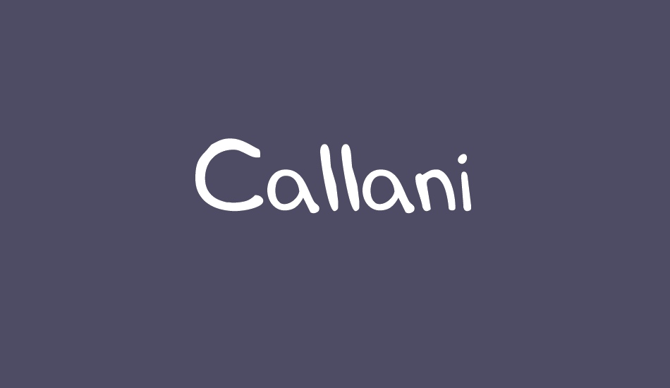 Callani font big