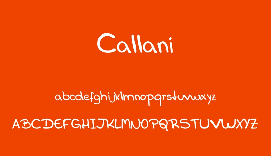 Callani font