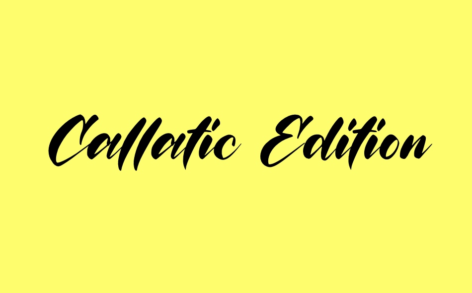 Callatic Edition font big