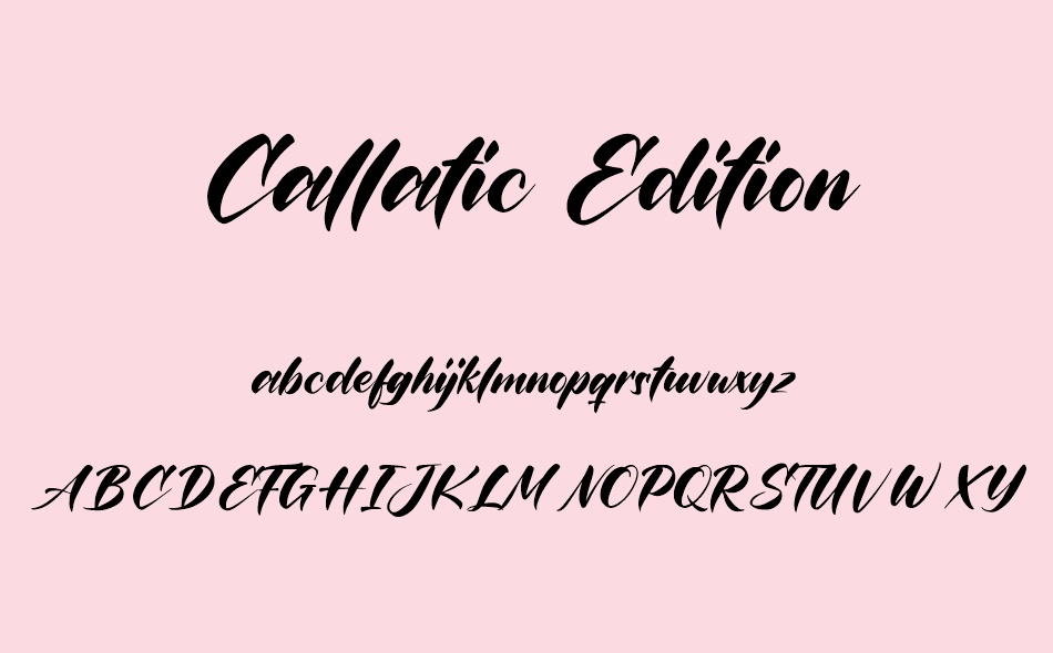 Callatic Edition font