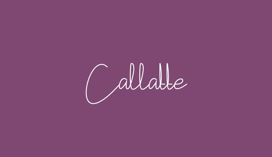 Callatte font big