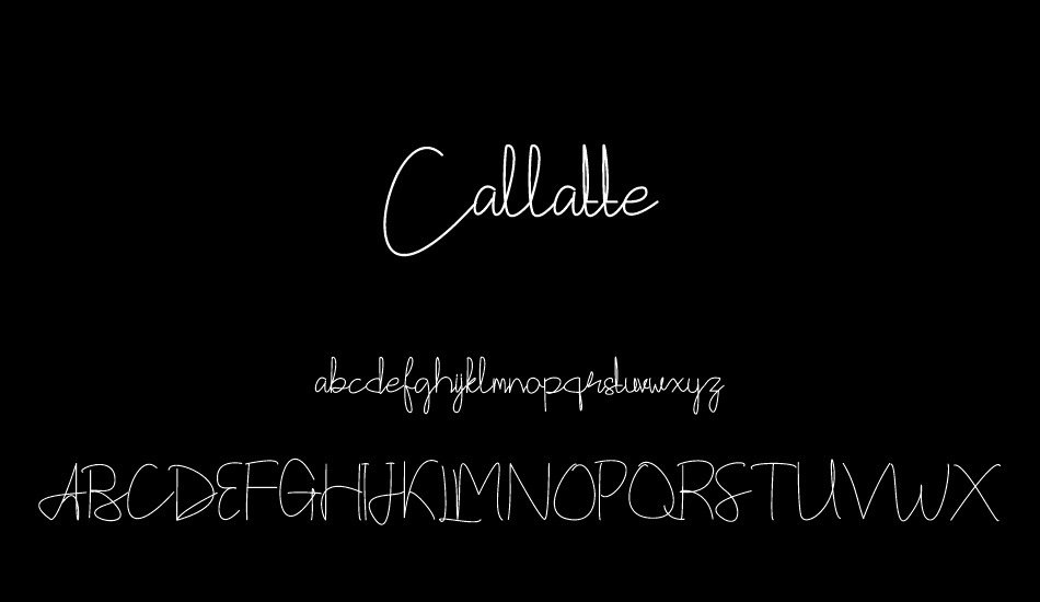 Callatte font