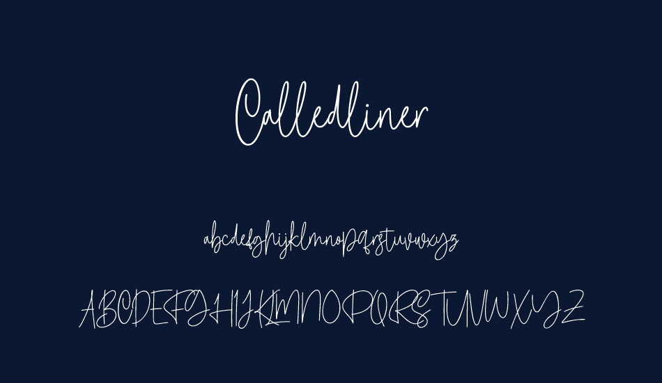 Calledliner font