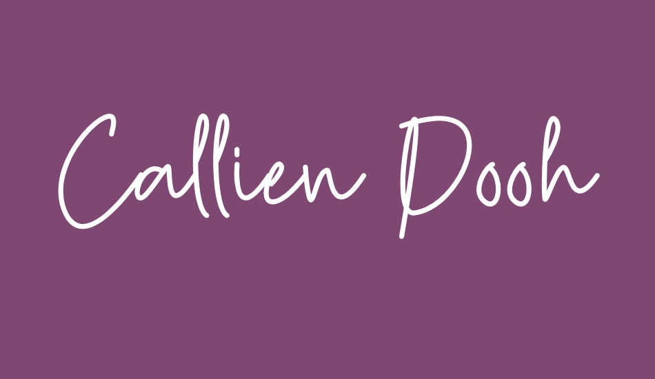 Callien Pooh font big