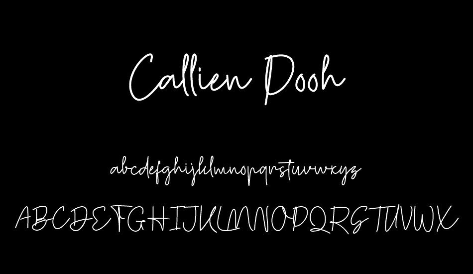 Callien Pooh font