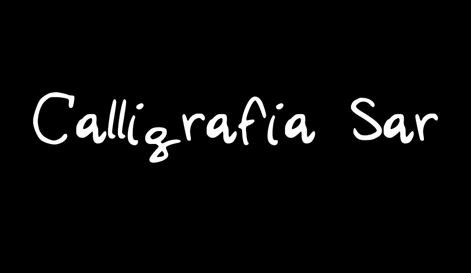 Calligrafia Sara font big