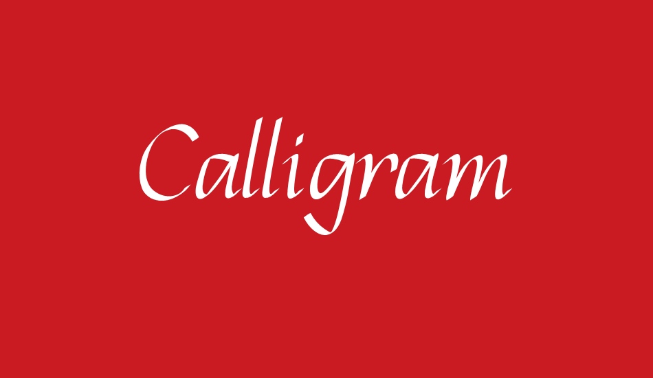 Calligram Personal font big