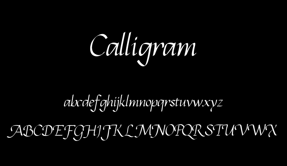 Calligram Personal font