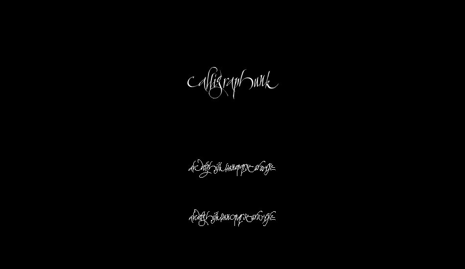 calligraphunk font