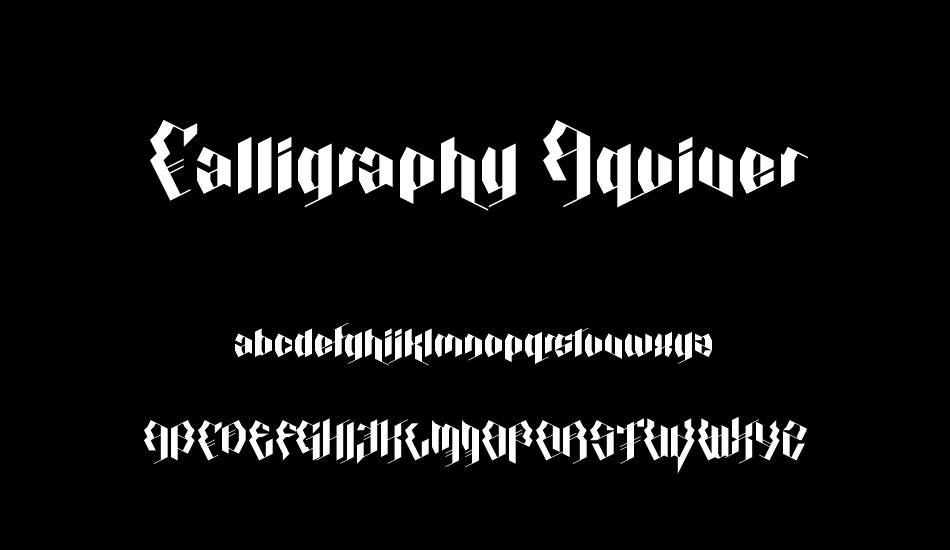 Calligraphy Aquiver font