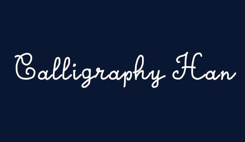 Calligraphy Hand Made font big