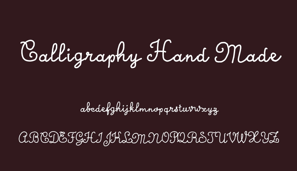 Calligraphy Hand Made font