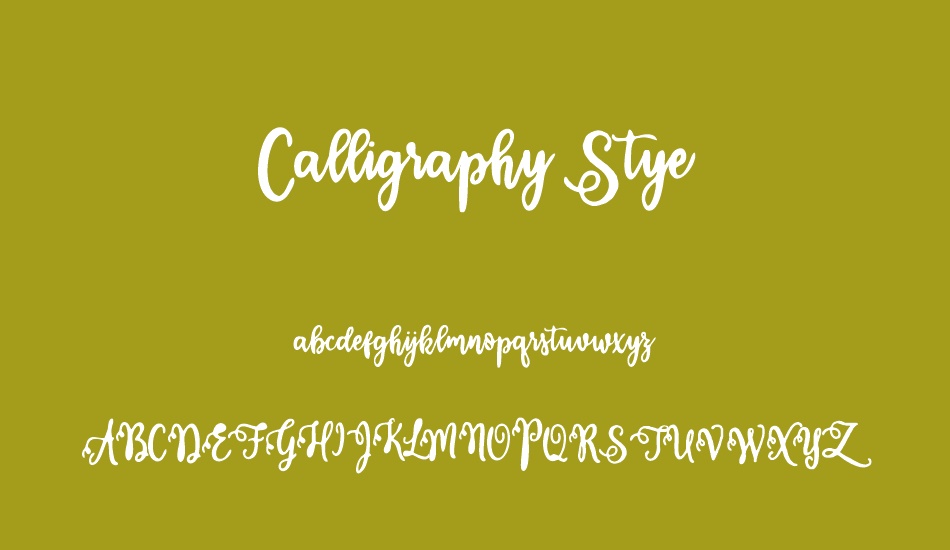 Calligraphy Stye font