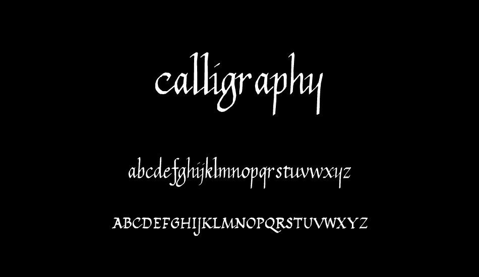 Calligraphy font