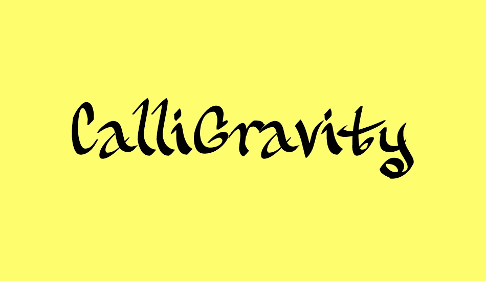 calligravity font big