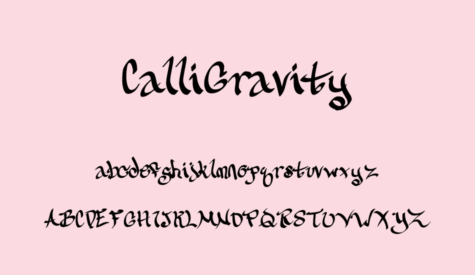 calligravity font