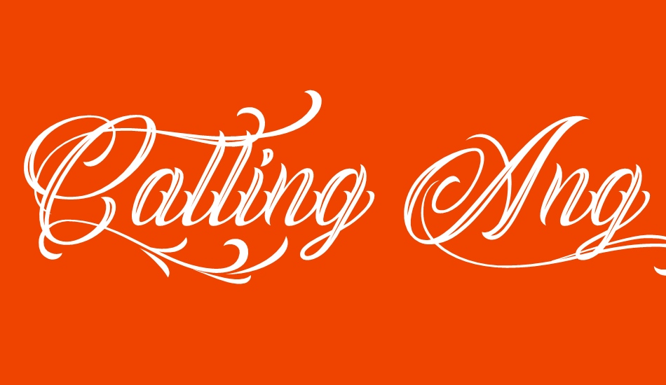 Calling Angels Personal Use font big