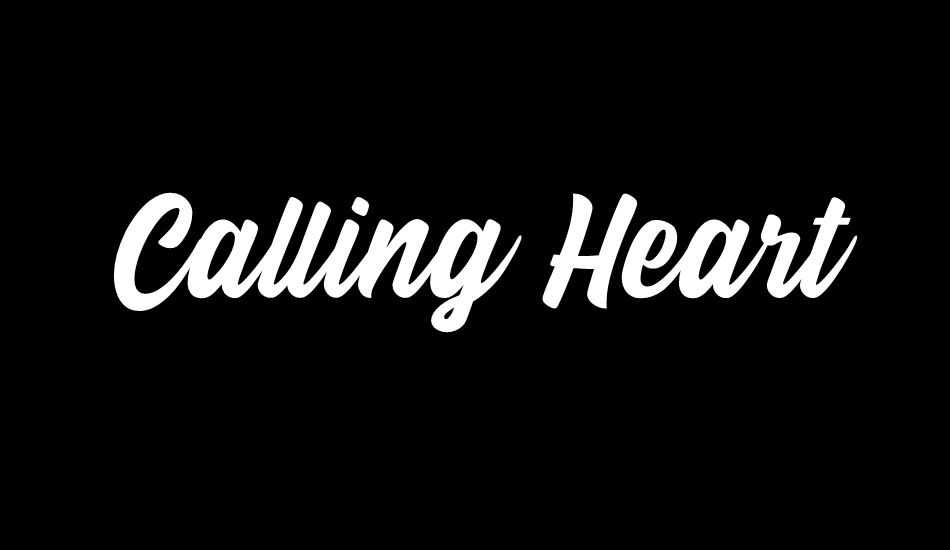 Calling Heart font big