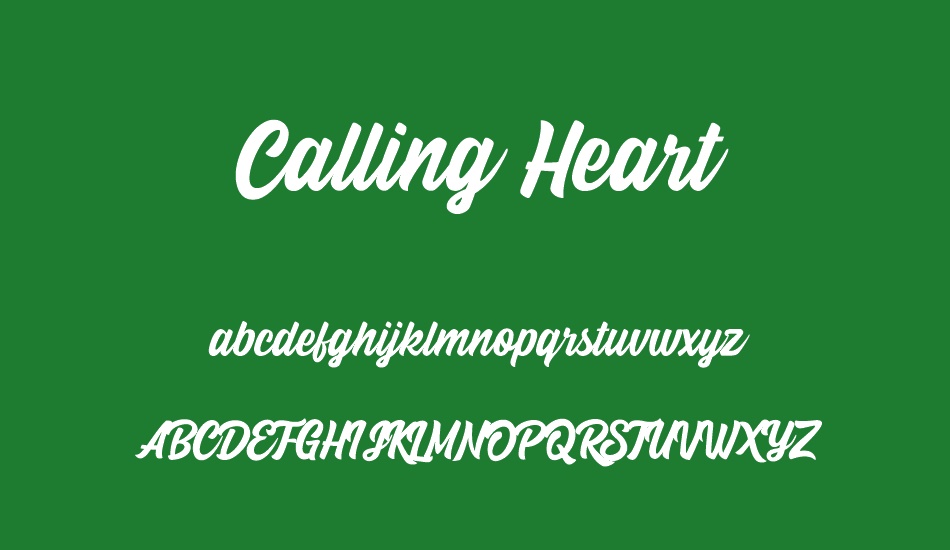 Calling Heart font