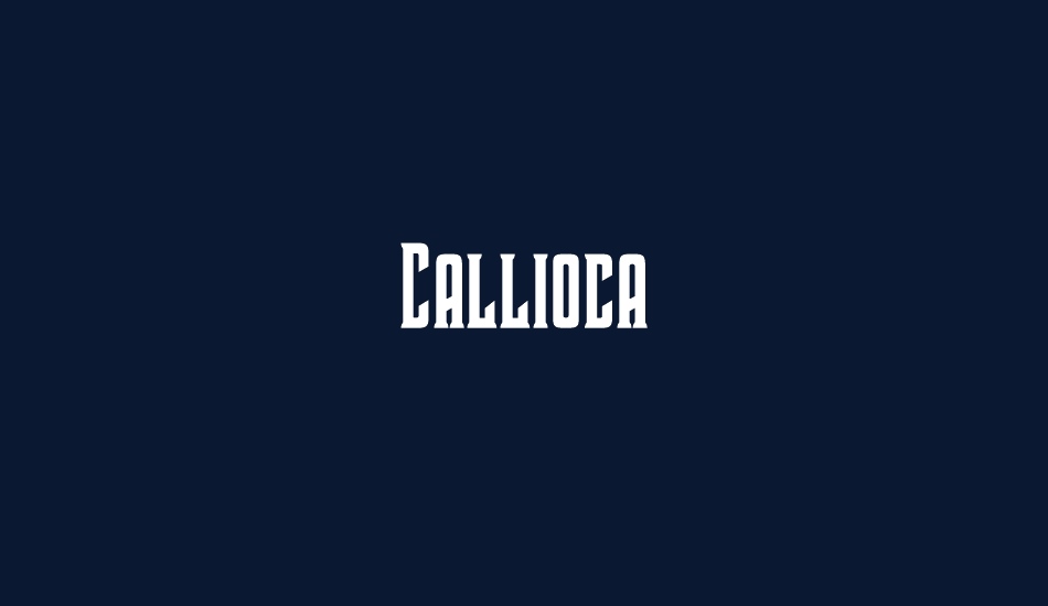 Callioca Personal Use font big