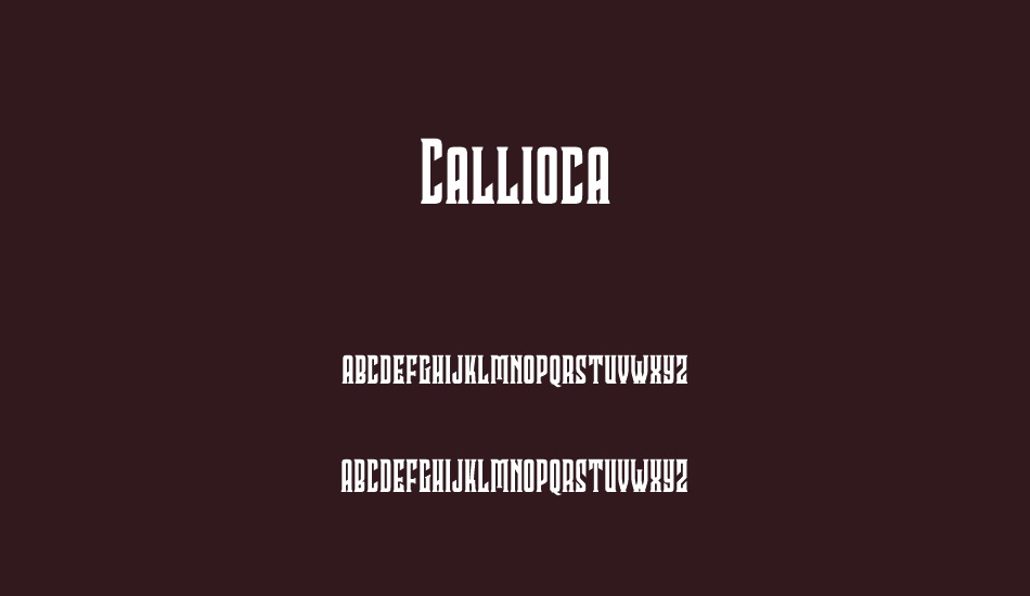 Callioca Personal Use font