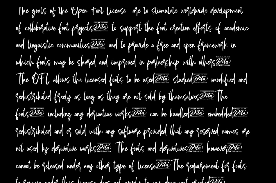 Calliretta font 1