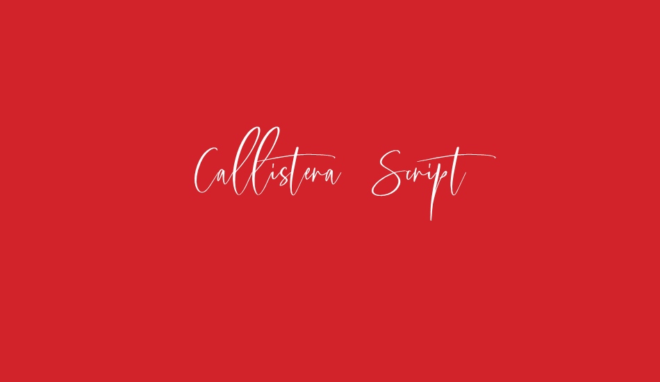 Callistera Script Free font big