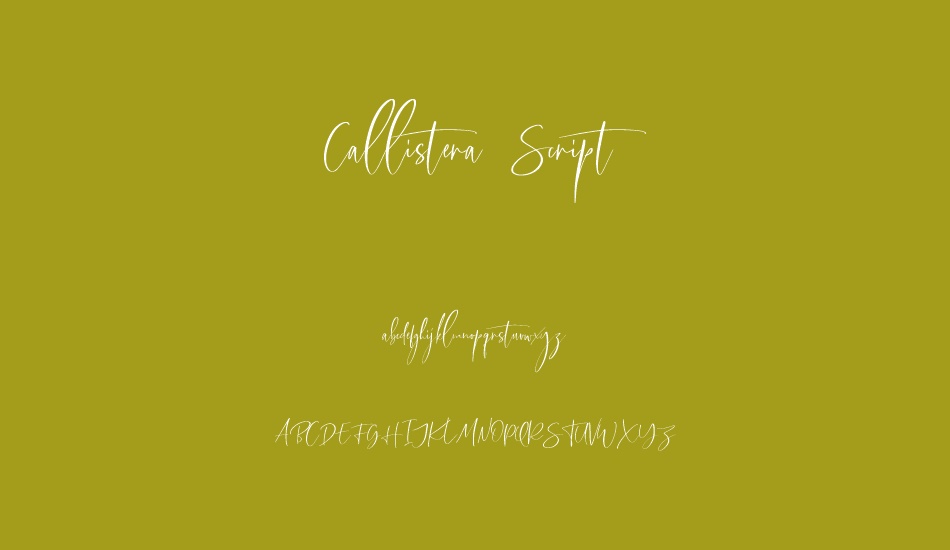 Callistera Script Free font