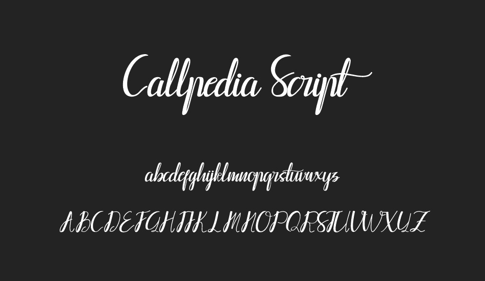 Callpedia Script Demo font