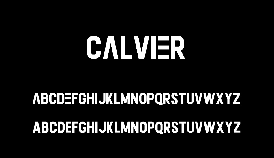 Calvier font