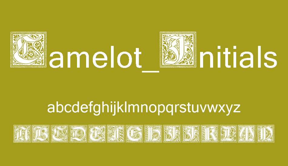 Camelot_Initials font